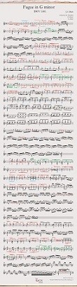 J. S. Bach: Fugue in G minor BWV 1001 - Poster of Sheet Music